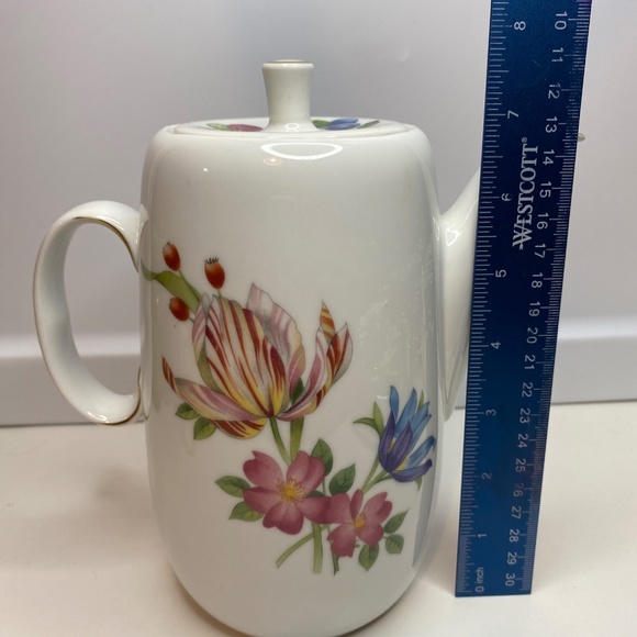 Vintage ROYAL WORCESTER Fine Porcelain PERSHORE 5 Cup Teapot Very Rare - Picture 12 of 12